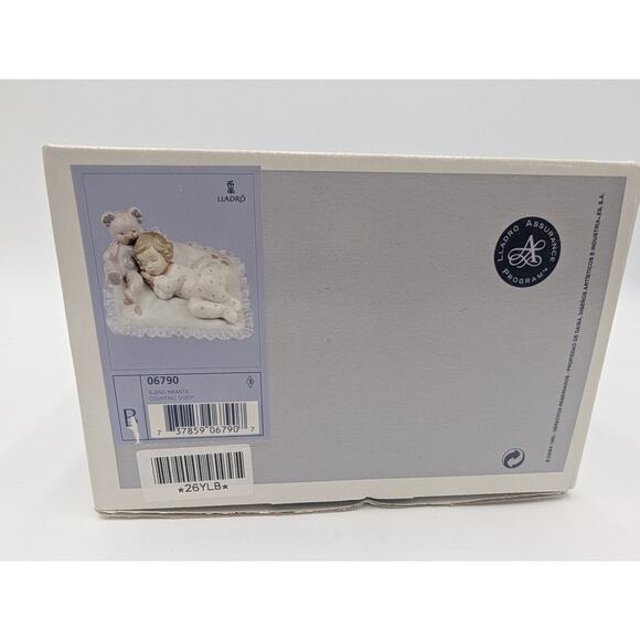 1990 LLADRO Counting Sheep Sleeping Baby Ceramic Figure 6790 in Box - Picture 7 of 7